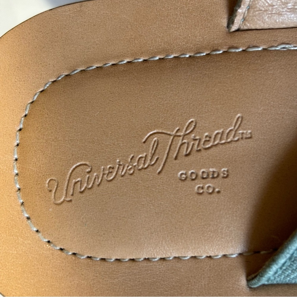 Universal Thread Green Elastic Strap Flat Summer … - image 3